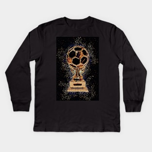 Abstract Football Trophy Artwork for all the true soccer fans Kids Long Sleeve T-Shirt